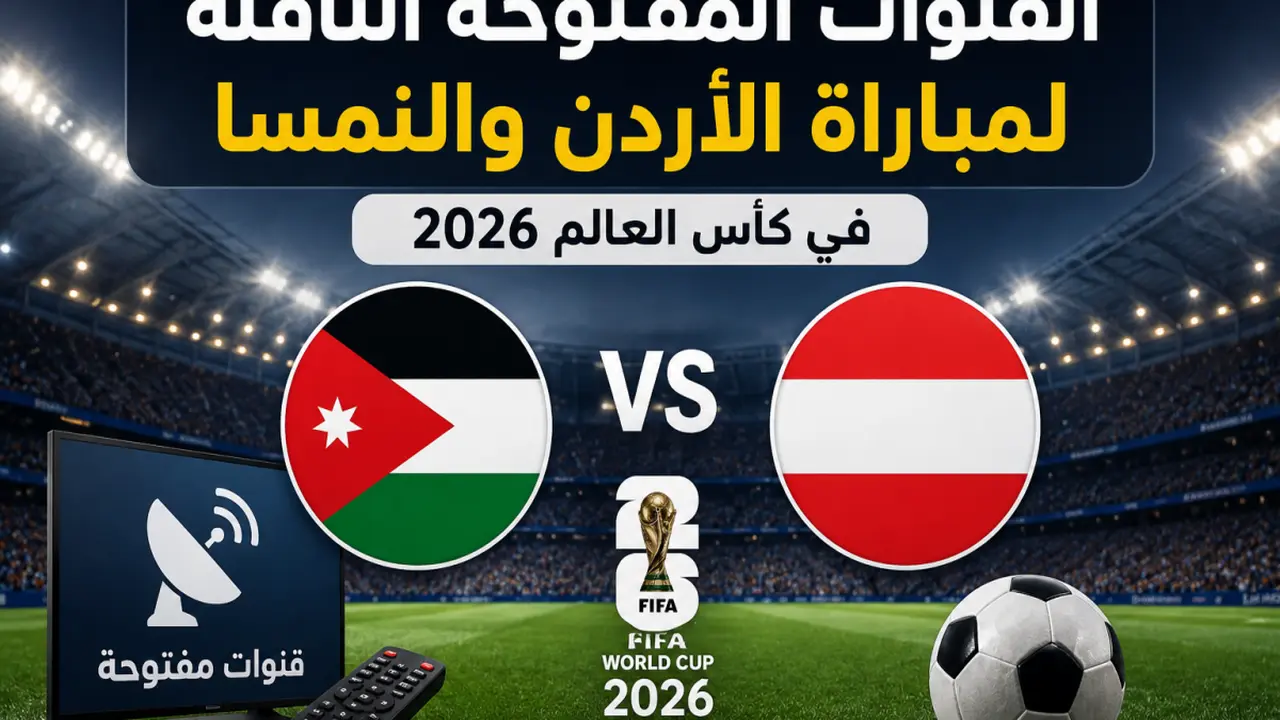 القنوات المفتوحة لبث مباراة الأردن والنمسا في كأس العالم